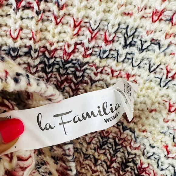 La Failia Multicolor Oversized Knit Wool Blend Sweater Size XS/ S - Picture 8 of 8